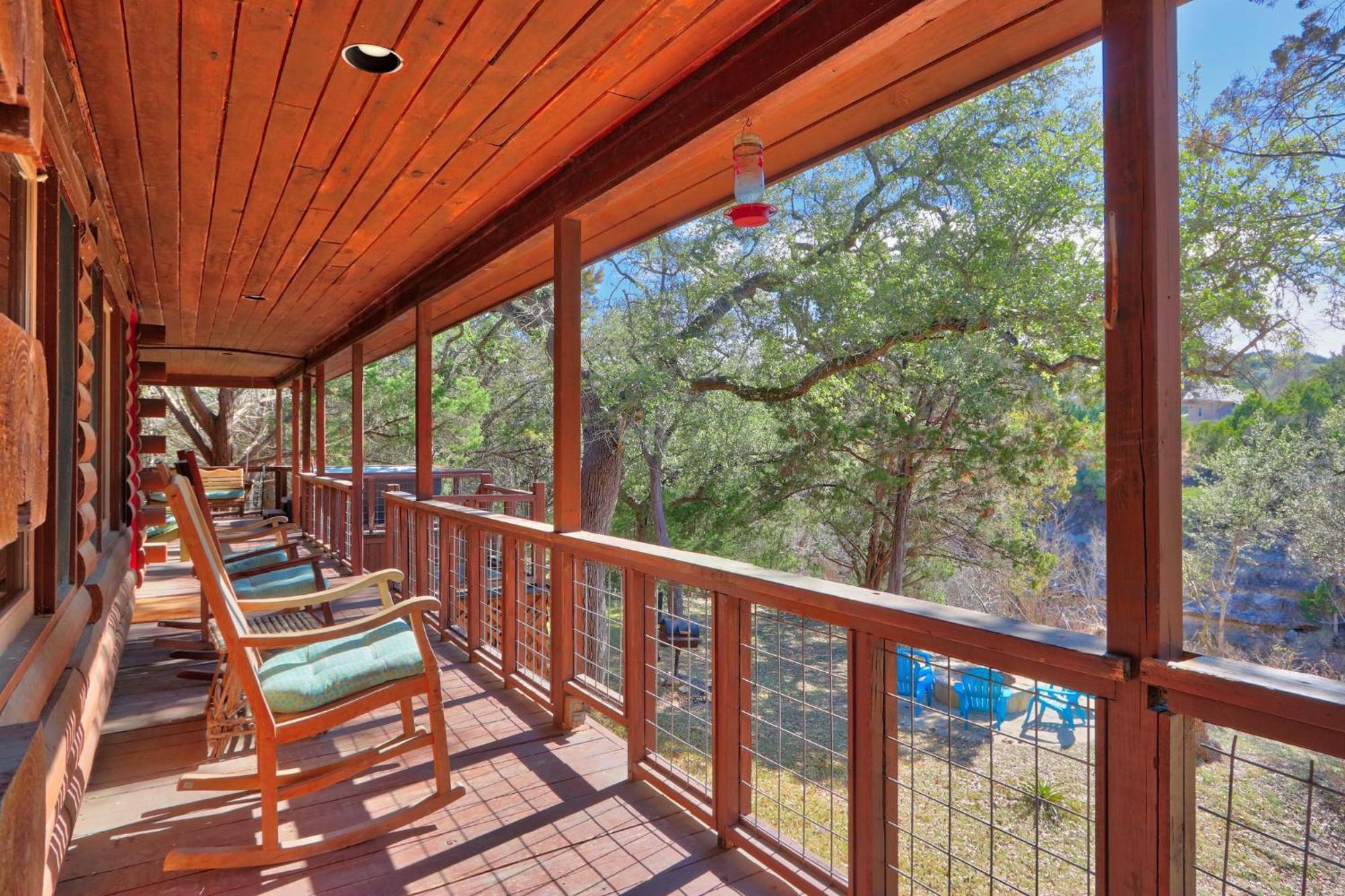 Falls Log Home Wimberley Eksteriør billede