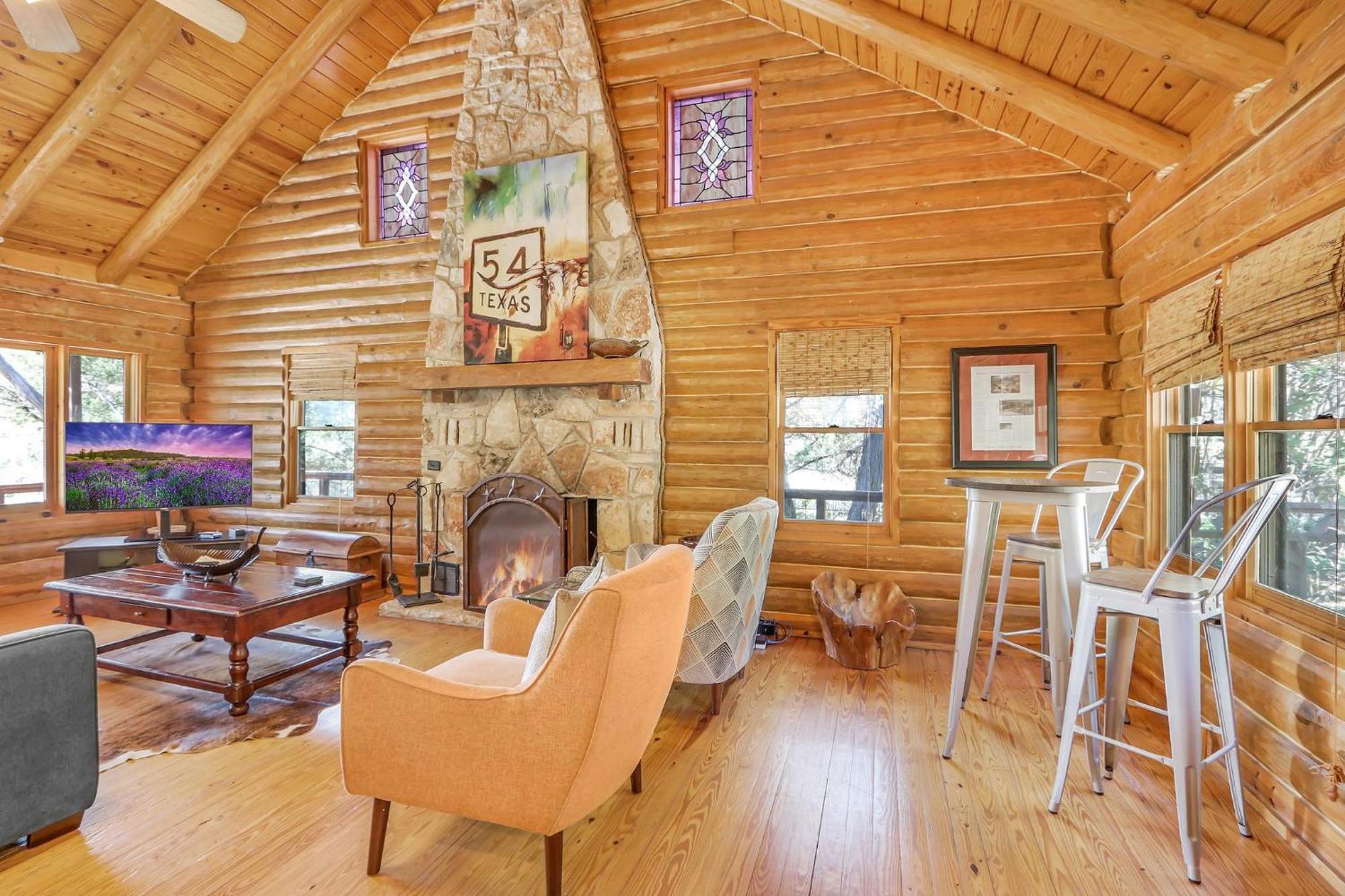 Falls Log Home Wimberley Eksteriør billede